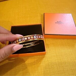 Hermès Cloisonné Enamel Bangle Bracelet